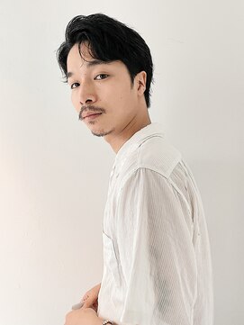 ソーコ 渋谷(SOCO) ニュアンスパーマセンターパートメンズパーマスパイラルパーマン