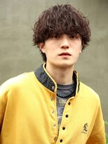 波巻きパーマメンズツイストスパイラルパーマツーブロック