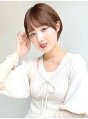 say.重政 シースルーバング ショート 丸みショート韓国