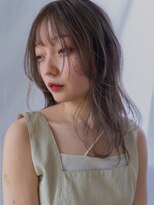 デビュー ヘアーメイク デザインカラー/レイヤーカット/ウェットヘア/オリーブベージュ