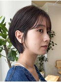 伸びても綺麗にまとまる大人かわいいまるみショートボブ