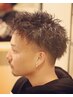 【ツイスト／スパイラル】メンズカット＋特殊パーマ＋シェービング￥11500