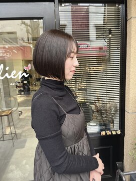 リアン(lien) bob / ボブ  内巻きボブ 透明感カラー