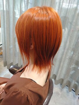 アニュー ヘア アンド ケア(a New hair&care) 20代30代40代ダブルカラー透明感毛先パーマ肩ライン外ハネ