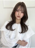 ショコラブラウン×レイヤースタイル