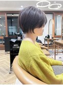 柏で１番綺麗な髪質改善ミニウルフダブルカラーショートボブ