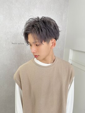 スイ(suiw) 暗めグレー大人のツーブロック【suiw】昭和町/天王寺/阿倍野