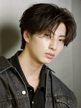 ルーシー 渋谷(LUCEY) センターパートフェザーパーマシャドウパーマメンズパーマ