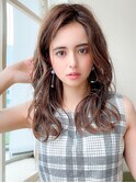 30代40代大人ショート前髪パーマ×グレージュ