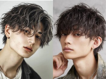 ブラン 池袋(BLANC)の写真/自宅で簡単にスタイリング出来る◎メンズならではの、ニュアンスパーマスタイルをご提案！［池袋/メンズ］