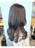 暗髪×透明感グレージュ