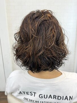 ガーデン 西川田店(garden) 宇都宮ショートボブデジタルパーマ白髪ぼかしハイライト白髪染め