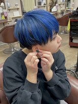 ハピネス 王寺店(Happiness)&nbsp;ハンサムショート アンブレラカラー 刈り上げ 中性ヘア 奈良王寺