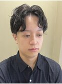 無造作パーマセンタースタイル