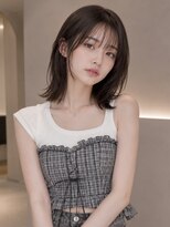 elan tokyo 学芸大学店　髪質改善／ケアカラー／ケアブリーチ【6月24日OPEN（予定）】&nbsp;透明感ダークグレージュ/ミディアム/くびれ/レイヤーカット