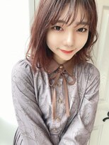 ヘアーズ ベリー 香椎店(hairs BERRY)&nbsp;BERRY/斜めバング/シルキーベージュ/美髪/オーガニック