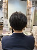 大宮/ダークパープル/ナチュラルショート/ミルクブラウン/夏