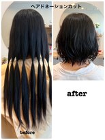 エメールヘア(aimere hair)&nbsp;ヘアドネーション後は癖を活かしたレイヤー