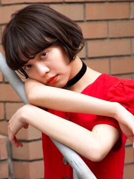 ダブ アオヤマ(DaB AOYAMA) 「切りっぱなしボブ、ニュアンスデザインカラー」