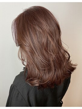 キュオンシア(CUEON. ciea) ピンクブラウン×レイヤーロブ