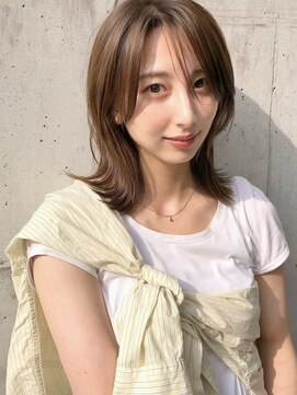 リコバイアフロート(riko by afloat) 切りっぱなしロブ/くびれヘア/外ハネ/フェイスレイヤー