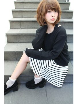 トゥーリ 藤崎店(tuuli) tuuli☆30代40代ペールベージュ切りっぱなしボブ　45