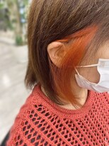 フレンズ 平岡店(friend's)&nbsp;【札幌平岡 イヤリングカラー×オレンジ】 木村美菜子