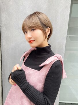 シー バイ ロンド 新宿(Sea by Lond) ミルクティーベージュ小顔コンパクトショートボブ