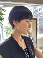 パーク(PARK)&nbsp;マッシュショートボブショートヘア黒髪ショートワイドバング