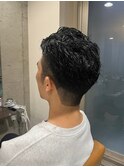 ツーブロックアップバング束感ビジネスカジュアル
