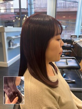 エムプラス 二子玉川(Mplus) ◎ブリーチなし暖色カラー/カシスカラー◎ Mplus鹿嶋