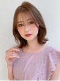 美髪結べるボブモテ髪前髪ナチュラルカールシースルーバング