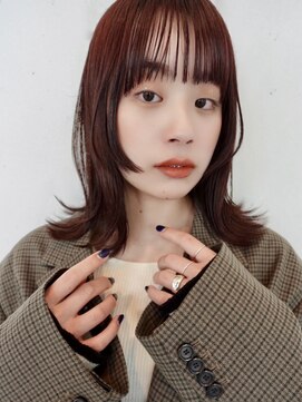 トリコ ショップアンドヘアサロン(tricot shop hair salon) 外はねミディアム　フェイスレイヤー◎risako