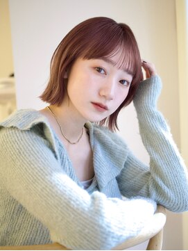 ガーデンヨコハマエスト(GARDEN YOKOHAMA est) 外ハネボブ　切りっぱなし　イメチェン　美髪　似合わせカット