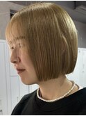 ボブ/ミニボブ/切りっぱなしボブ/ワンレン/ブロンド