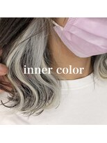 アース 天満橋店(HAIR & MAKE EARTH)&nbsp;20代30代ラベンダーグレージュインナーカラーイヤリングカラー