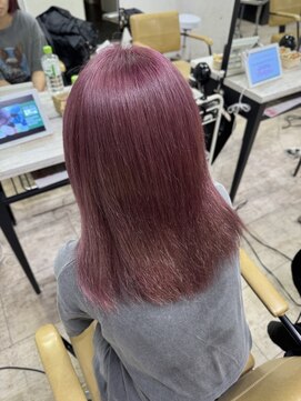 アジールヘア 所沢プロペ通り店(agir hair) ◎艶髪ピンクラベンダー×小顔韓国レイヤーミディ所沢