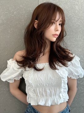 シーシンジュク 新宿南口(Sea shinjuku) ココアベージュ×レイヤー[小顔/黒髪/オリーブグレー]