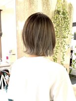 びゃんびゃん 浅水本店&nbsp;ボブ/小顔に見せるヘア/オリーブグレー/ダブルカラー/ブリーチ