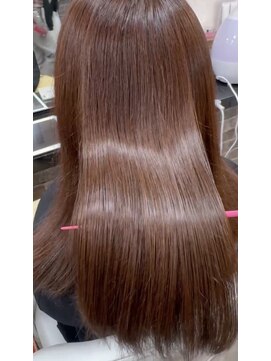 髪質改善ストレート/似合わせカット/ツヤ黒髪/小顔カット