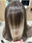 ツヤ髪ハイライト