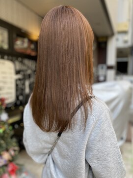 サロン ハナノ(Salon Hanano) ミディアムレイヤーカットストレートショコラブラウン20代30代