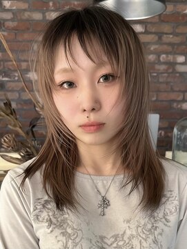 ボコカ(bococa) 大人女性セミロングレイヤーギザバング