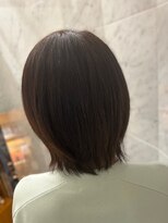 プラス アヴェダ(PLUS AVEDA)&nbsp;バイオレットグレー×肩上外はねボブ