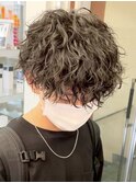 天神メンズパーマツイストスパイラルパーマ波巻きパーマツイスパ