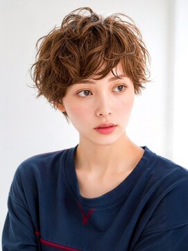 ルービック(Rubik's) 無造作カールで魅せる大人可愛いショートパーマ