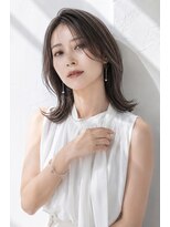 アッシュ 学芸大学店(Ash)&nbsp;セミロング/大人女性/グレージュ/髪質改善/白髪ぼかし