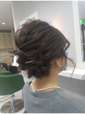 ふんわり上品ヘアアレンジ