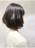 縮毛矯正トリートメントで簡単スタイリングワンレンボブ