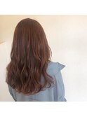 ロングヘア×オレンジブラウンカラー